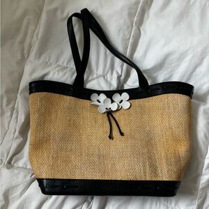 Cole Haan Raffia Straw Beach Tote Bag 🖤